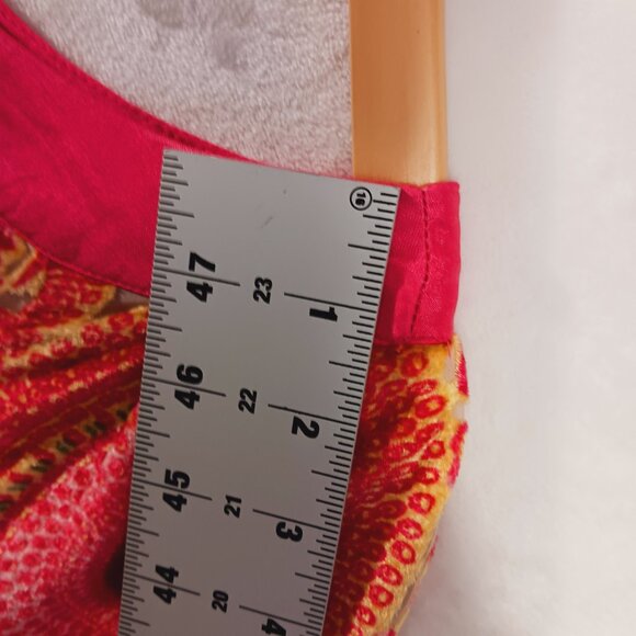 Casual Living, Dress, X, Sheer Burnt Velvet layered over Nude Lining, Pink Trim - Picture 11 of 15